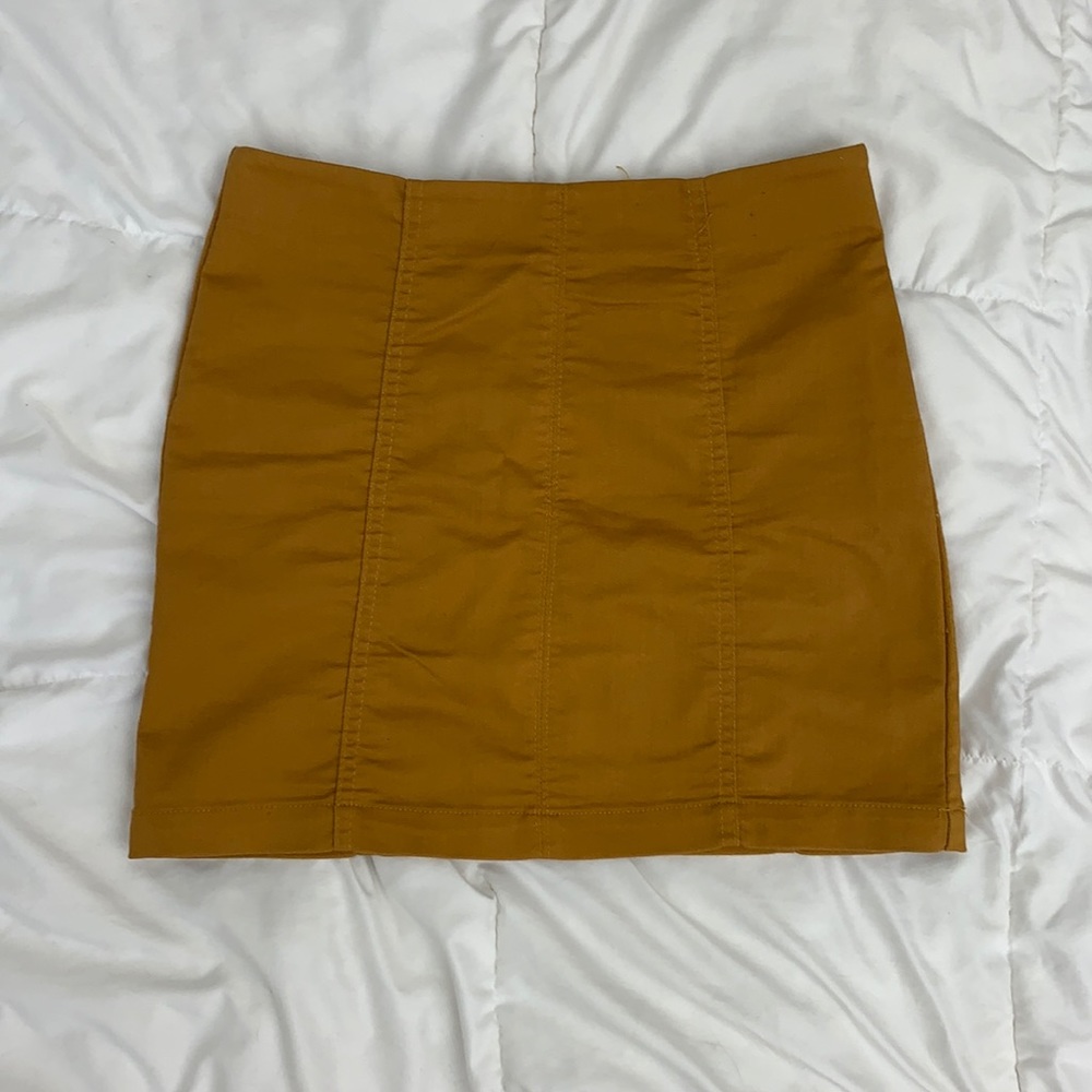 Forever 21 Gold Jean Skirt